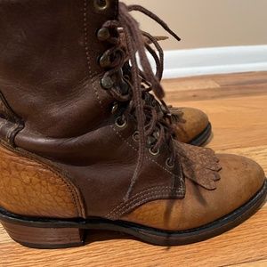 Vintage Durango Kiltie Roper Western Boots